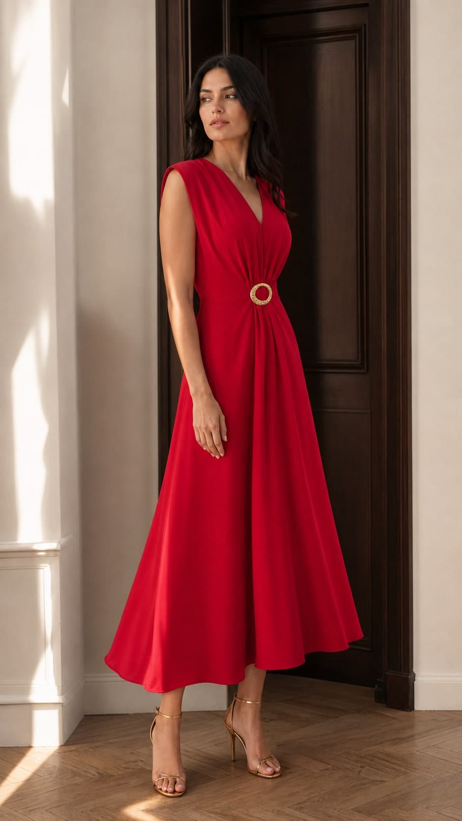 Carmine occasion dress — alternate model view
