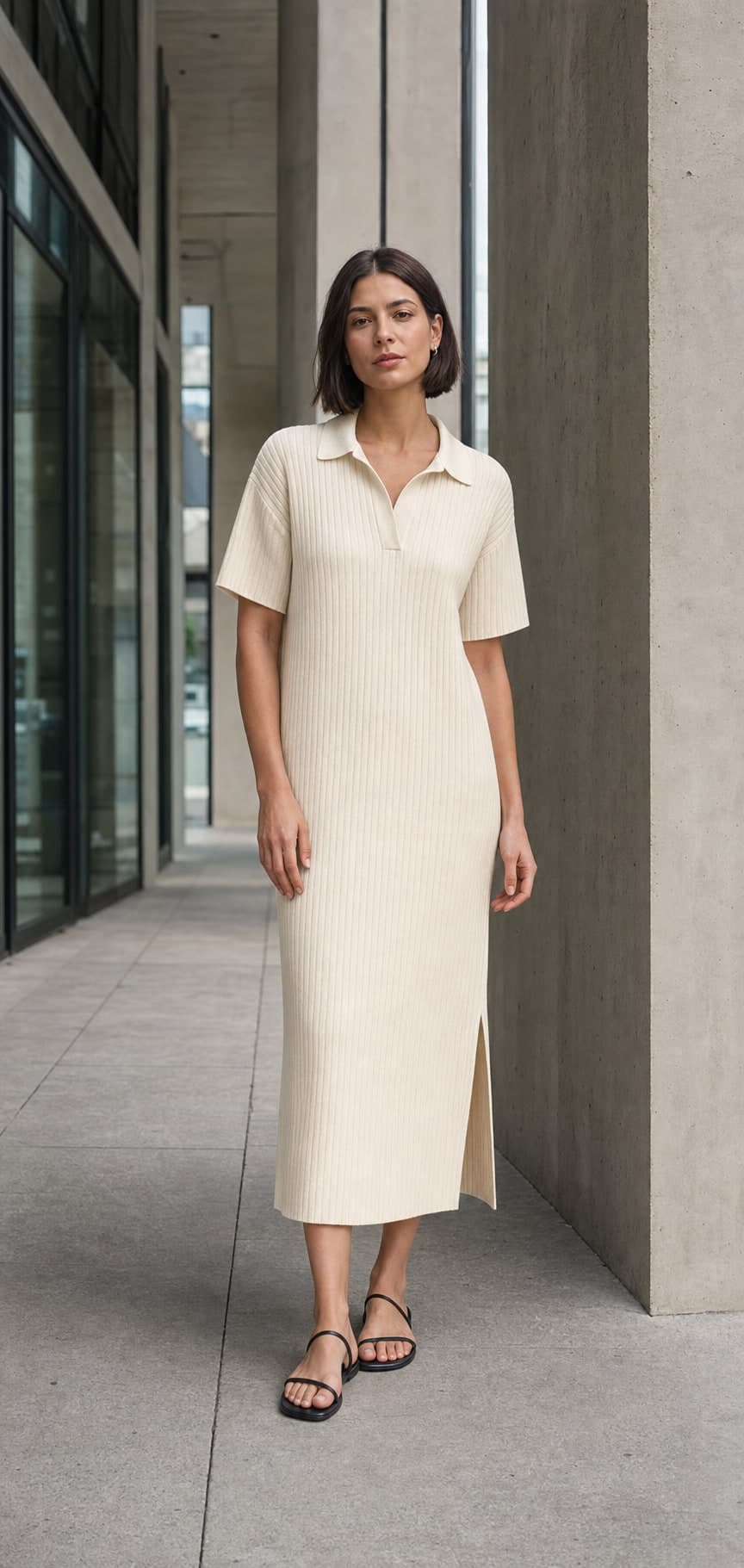 Noor polo knit dress