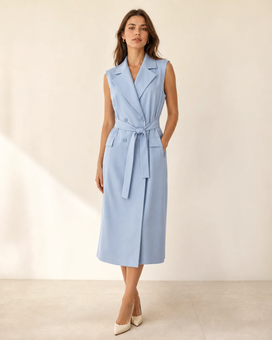Azure Trench Dress — ZOYA COUTURE